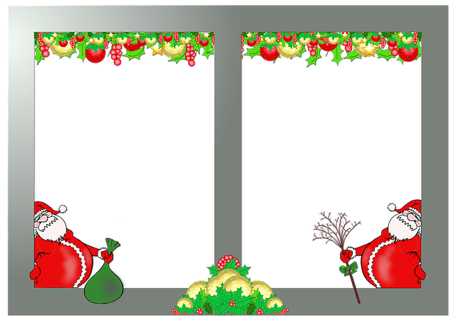 Dvojrámik na stiahnutie zadarmo s bruchatými Santa Clausmi